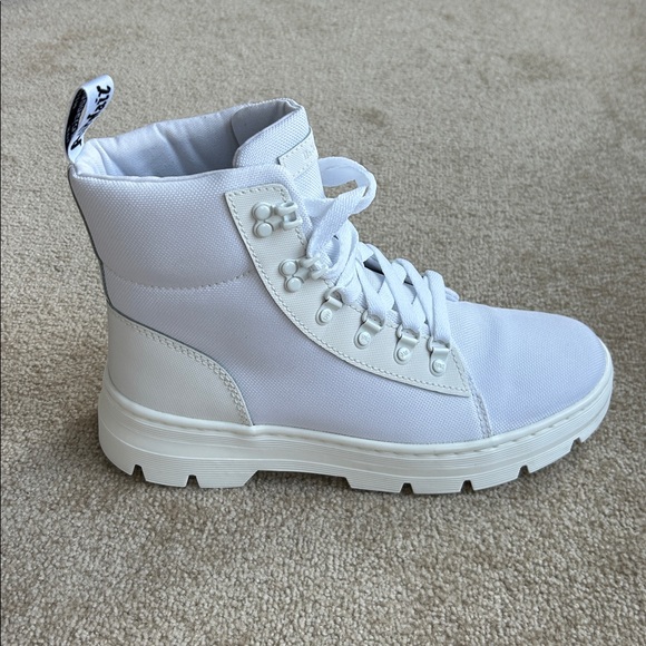 Doc Martens Mono White Poly Casual Combat Boots Air Wair Women’s size 10 - Picture 4 of 10